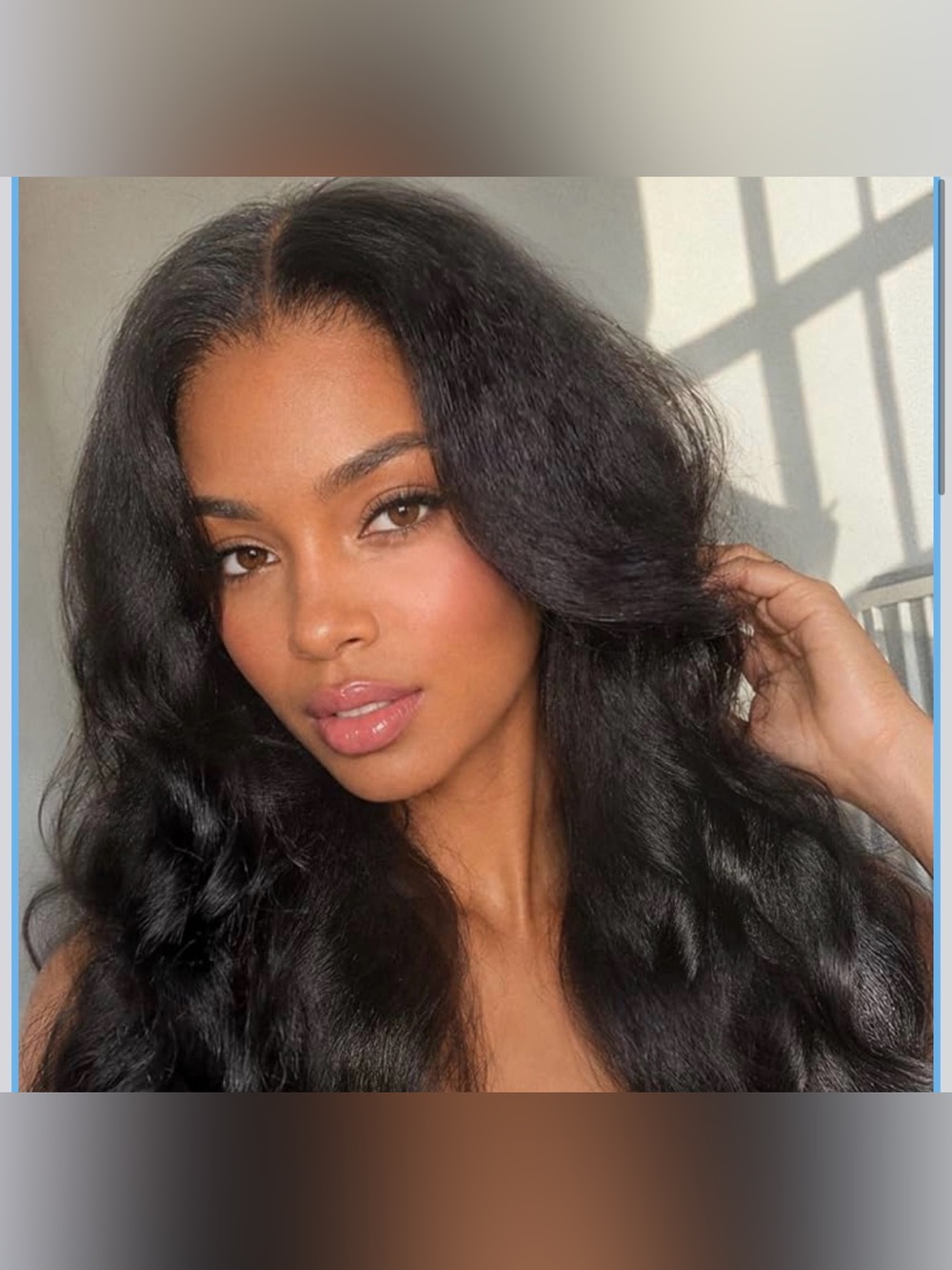 16” LUVME HAIR Glueless Kinky Loose Body Wave 7x6 HD Lace Wig 180% Density 16"